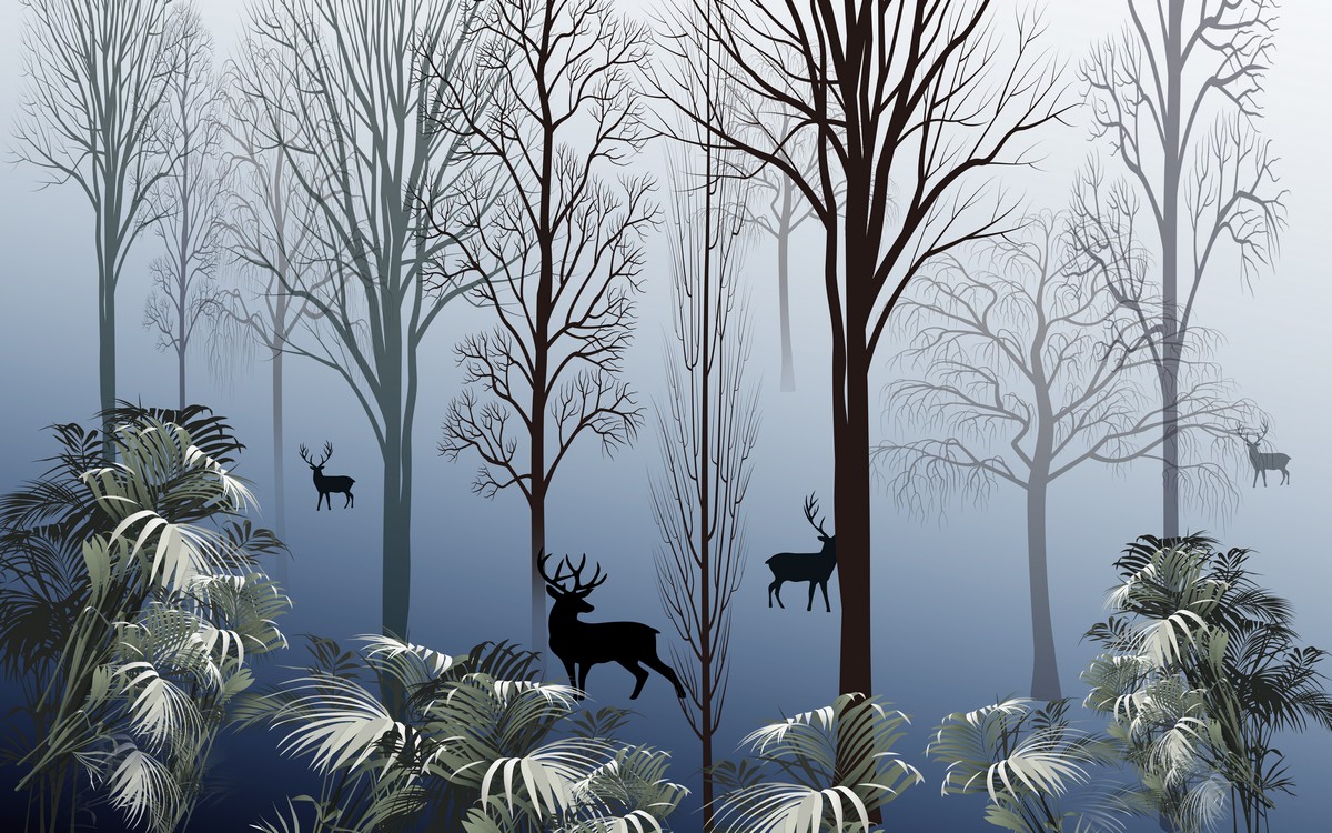 Фреска серебристый бор